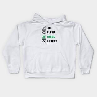 Trader - Eat Sleep Trade Repeat Kids Hoodie